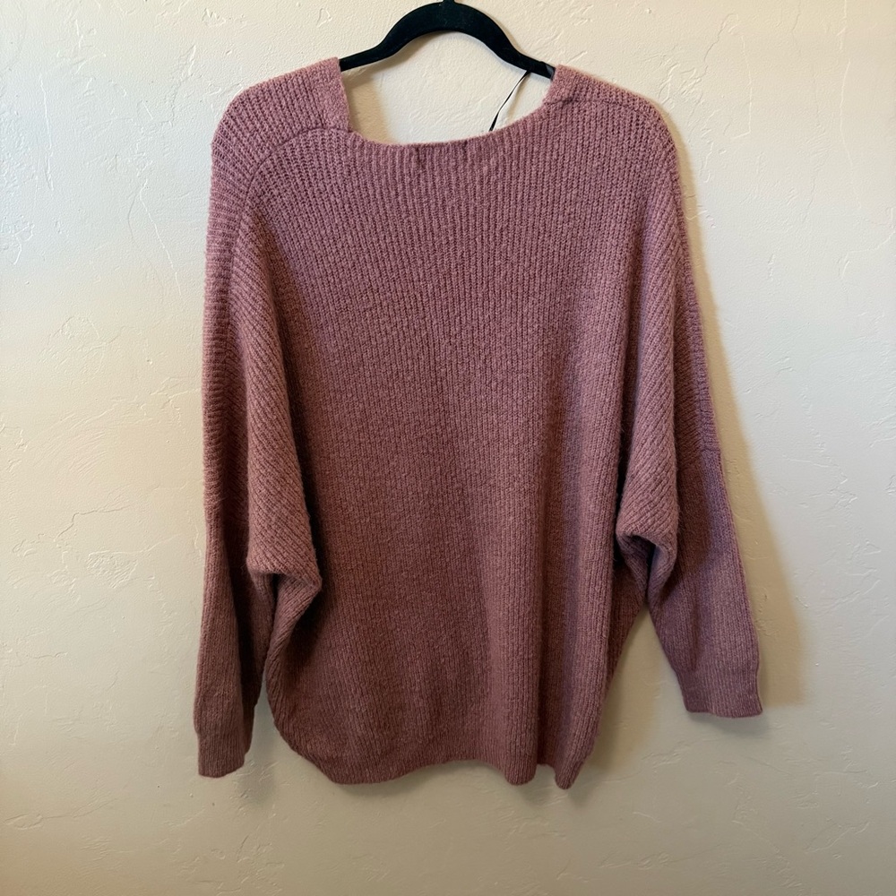 Lulu's Dusty Rose Off-the-Shoulder Sweater - Picture 8 of 9